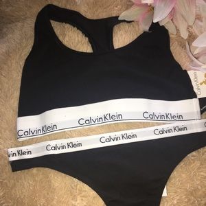 Calvin Klein brallete and thong set